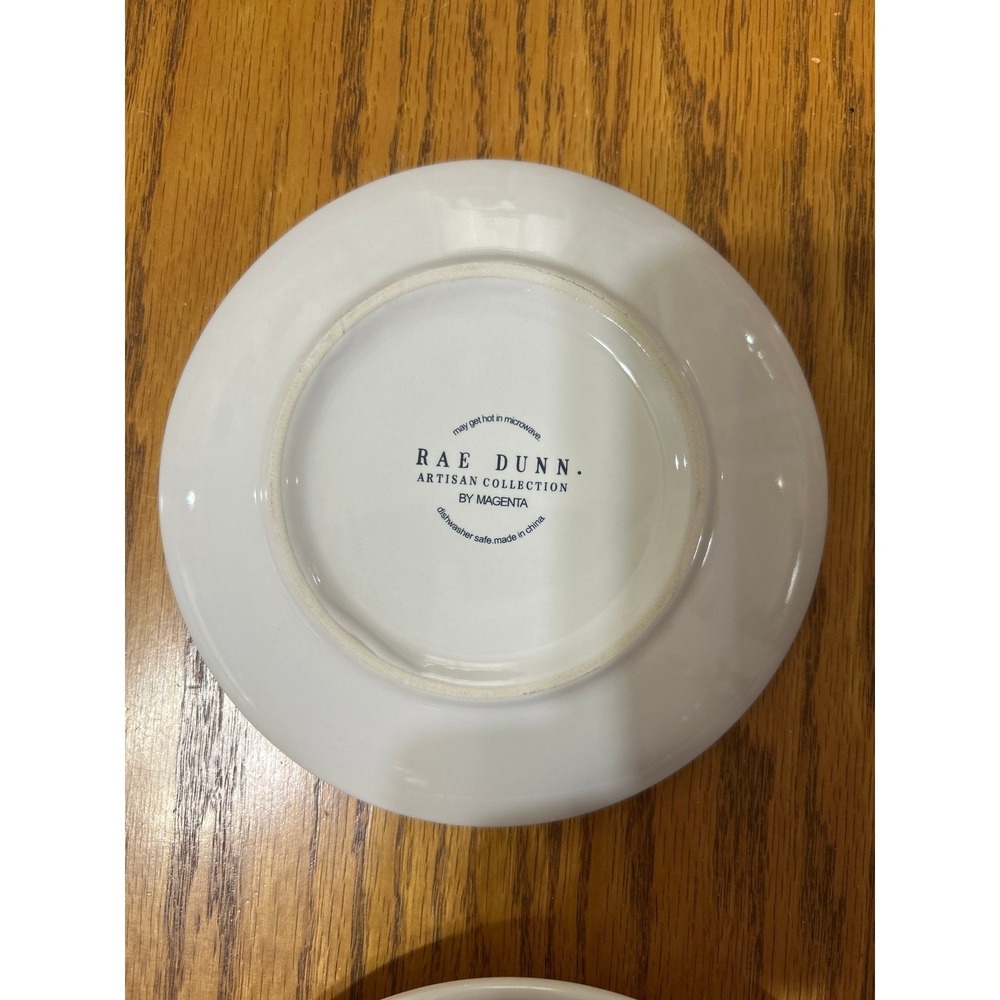 Rae Dunn July 4 2018 Appetizer Plates Set of 4 Patriotic Flag Stars Fireworks - Picture 8 of 9